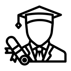 graduation Line Icon