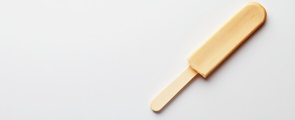 Creamy popsicle on white background (1)