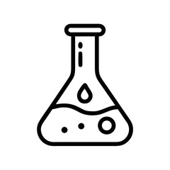 Flask with Droplet Reaction Icon Design