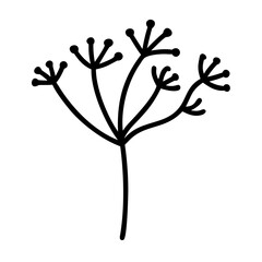 Flowering Dill Plant Icon Design