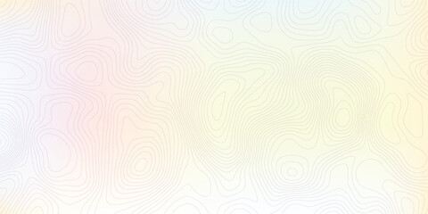 Topography wave line grid map. white wave line geography landscape Topo contour map on white background. Geographic mountain relief diagram line wave carve pattern.