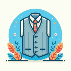 vest, clothing, jacket, isolated, illustration, safety, wear, back, front, garment, clothes, casual, outline, uniform, protection, fashion, flat, waistcoat, vector, pocket, sleeveless, apparel, design