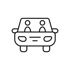 Carpooling icon vector stock illustration