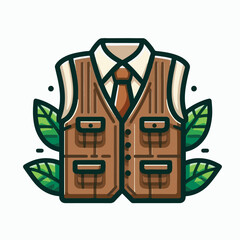 vest, clothing, jacket, isolated, illustration, safety, wear, back, front, garment, clothes, casual, outline, uniform, protection, fashion, flat, waistcoat, vector, pocket, sleeveless, apparel, design