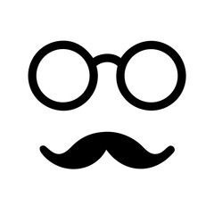 Glasses with Mustache Disguise Icon Design