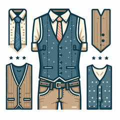 vest, clothing, jacket, isolated, illustration, safety, wear, back, front, garment, clothes, casual, outline, uniform, protection, fashion, flat, waistcoat, vector, pocket, sleeveless, apparel, design