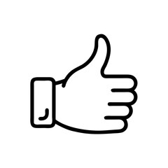 Hand with Raised Thumbs Up Icon Design