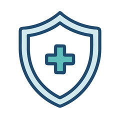 Obraz premium Insurance Shield with Medical Icon Design