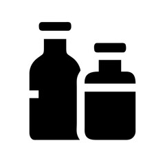 Lab Bottles and Containers Icon Design