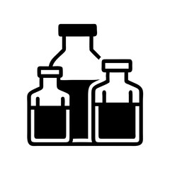 Lab Bottles and Containers Icon Design