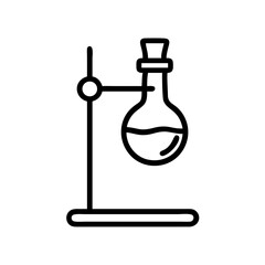 Lab Flask on Stand Icon Design