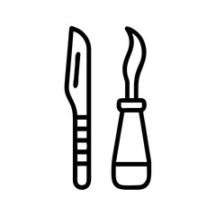 Lab Scalpel and Tray Icon Design