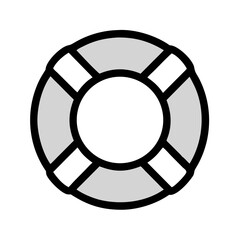 Lifebuoy Ring for Water Safety Icon Design