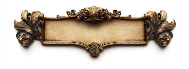 Ornate Gold-Tone Plaque