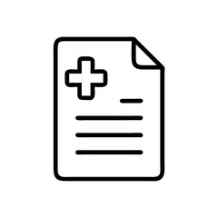 Fototapeta premium Medical Document with Cross Symbol and Patient Info Icon Design