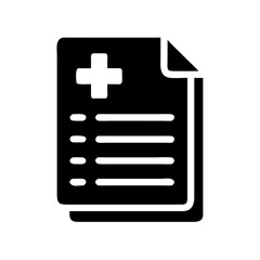 Medical Form Document with Health Information Icon Design