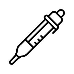 Medical Pen Injector Tool for Self-Injection Icon Design