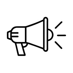 Megaphone for Making Loud Public Announcements Icon Design