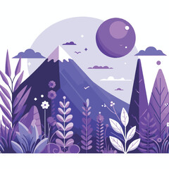 violet, background, purple, design, plant, color, blossom, spring, illustration, flower, floral, vector, natural, garden, nature, abstract, bloom, blur, beautiful, beauty, botanical, elegant, blue, ef