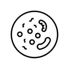 Petri Dish Containing Bacteria Sample Culture Icon Design