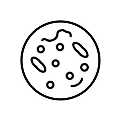Petri Dish Containing Bacteria Sample Culture Icon Design