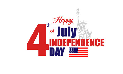 Happy Fourth of July Independence day USA Background Design Vector illustration