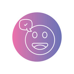Optimistic Outlook icons vector stock illustration