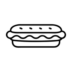 Sandwich with Sausage Filling Icon Design