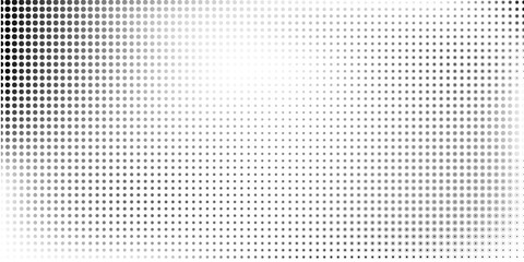 Dotted halftone gradient texture. Vanishing polka dot background. Repeating dots gradation simple art modern abstract