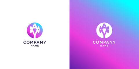 unlimited letter ay logo design