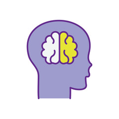 Mind body connection icons vector stock illustration