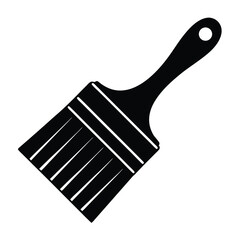 paintbrush icon, Silhouette of a paintbrush vector art on a white background