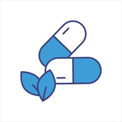 Herbal Medicine icons vector stock illustration