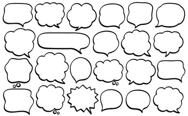 漫画風の吹き出し素材セット