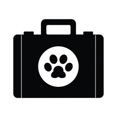 Silhouette of a pet first aid kit vector Art & Illustration
