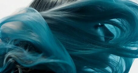 Ocean Waves Flow Through Persons Hair