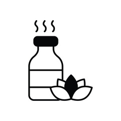 Aromatherapy icons vector stock illustration