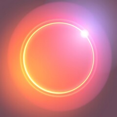 Fototapeta premium Abstract vibrant circle with gradient colors and bright central light