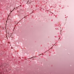 Fototapeta premium pink cherry blossom, sakura cherry blossom, pink cherry tree