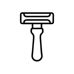 Shaving Razor Blade with Sharp Edge Icon Design
