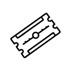 Shaving Razor Blade with Sharp Edge Icon Design