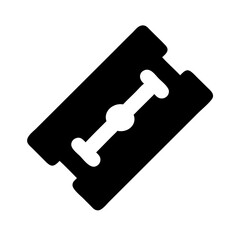 Shaving Razor Blade with Sharp Edge Icon Design