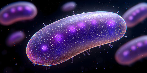 Microscopic 3D Cell Illustration