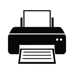 Printer silhouette icon, silhouette of a printer vector Art & Illustration