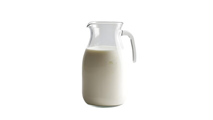 Glass Jug Filled with Milk – Isolated PNG

