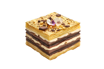 Delicious Chocolate Pastry Gold Leaf Dessert