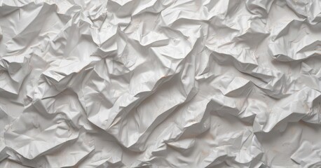 Obraz premium Crisp white crumpled poster, textured background with deep creases and folds , distressed, grunge