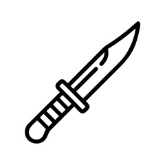 Survival Combat Knife with Tactical Blade Icon Design