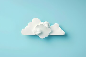 white cloud on blue background