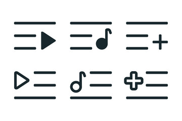 Video, music playlist icon. Illustration vector